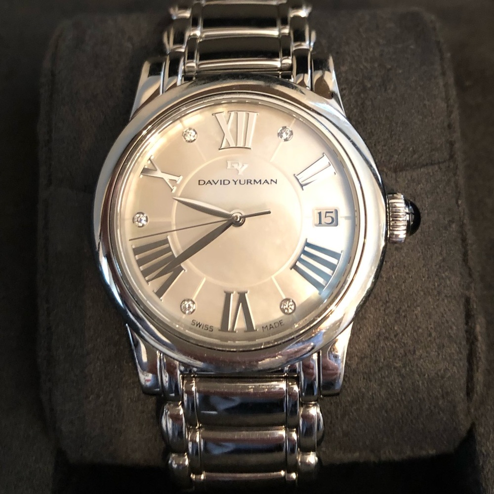 David Yurman Classic 30mm Watch w/Diamond Markers